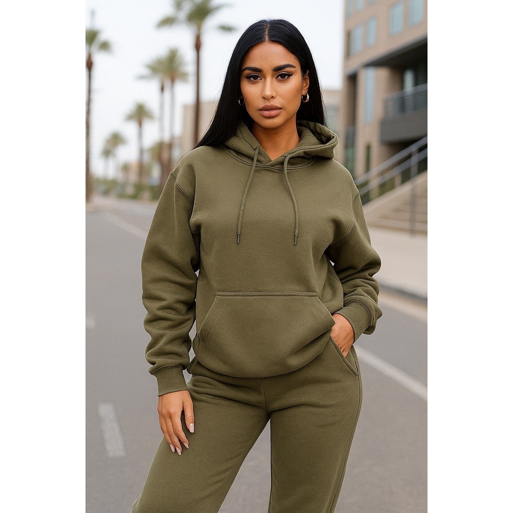 New XS Fashion Nova Boyfriend Hoodie Pullover Activewear Olive Green Basic